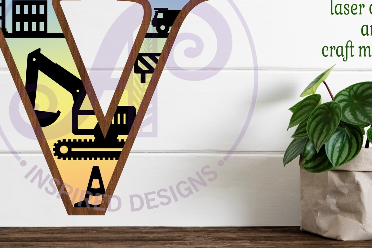 Intra απο ξύλο plywood  Χρώμα wenge 3mm-4mm πάχος - Κατασκευή Large V Wall Letter 3 Layer Δίασταση 30x20 cm INTRAFABR-29796760