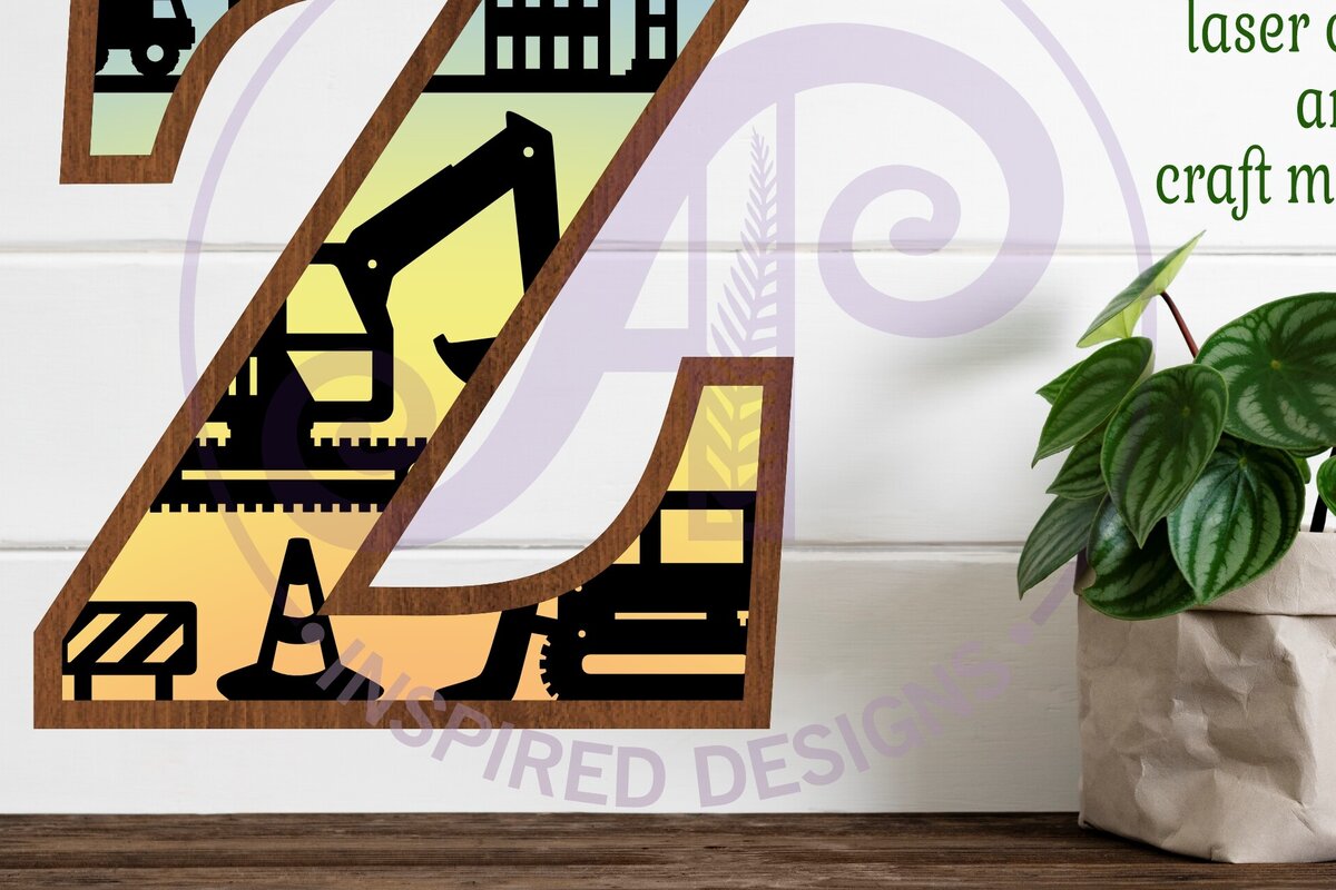 Intra απο ξύλο plywood  Χρώμα wenge 3mm-4mm πάχος - Κατασκευή Large Z Wall Letter 3 Layer Δίασταση 30x20 cm INTRAFABR-87326174