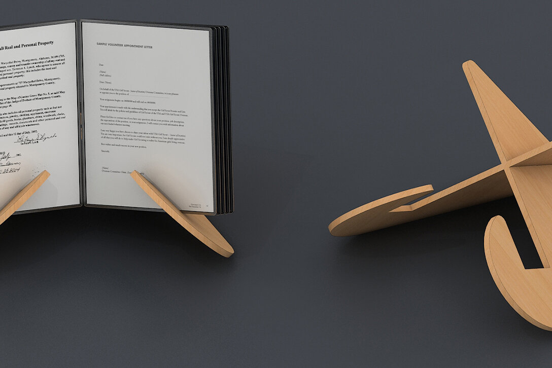 Intra απο ξύλο plywood  Χρώμα wenge 3mm-4mm πάχος - Βάση βιβλίων μαγειρικής / Βιβλιοθήκη οθόνης 112 Δίασταση 30x20 cm INTRAFABR-33008627