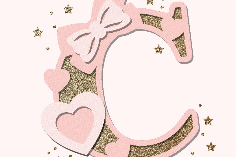 Intra απο ξύλο plywood  Χρώμα wenge 3mm-4mm πάχος - Coquette Alphabet 3D Δίασταση 20x20 cm INTRAFABR-36514448