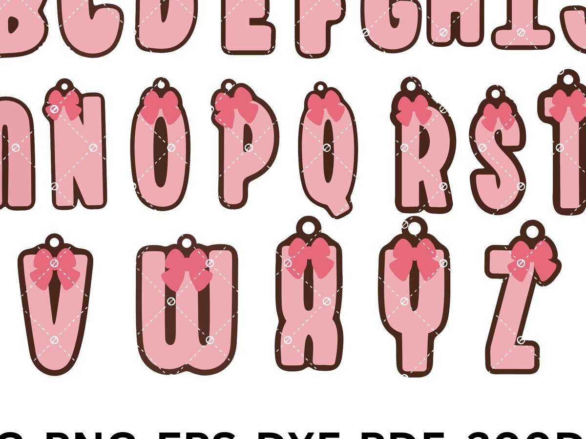 Σετ των 2 Intra απο ξύλο plywood  Χρώμα wenge 3mm-4mm πάχος - Πακέτο Μπρελόκ Alphabet Coquette Δίασταση 4x4 cm INTRAFABR-101125462