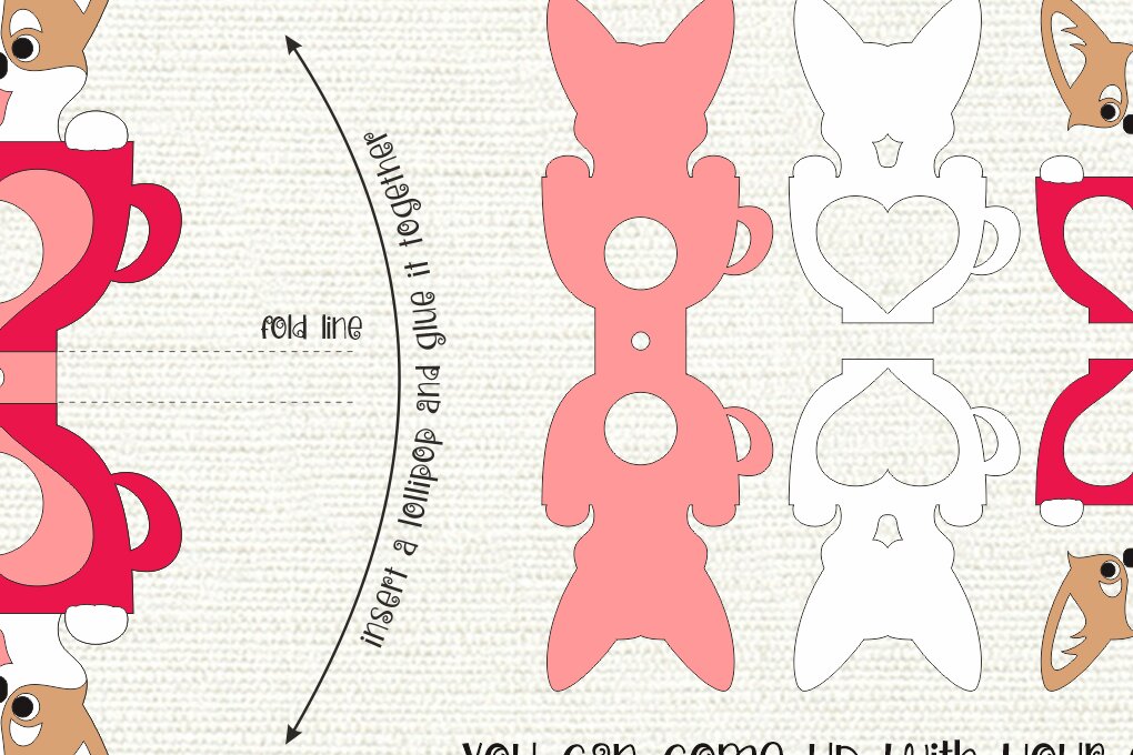 Intra απο ξύλο plywood  Χρώμα wenge 3mm-4mm πάχος - Σκύλος Corgi | Βαλεντίνος για γλειφιτζούρι Δίασταση 20x20 cm INTRAFABR-18223490