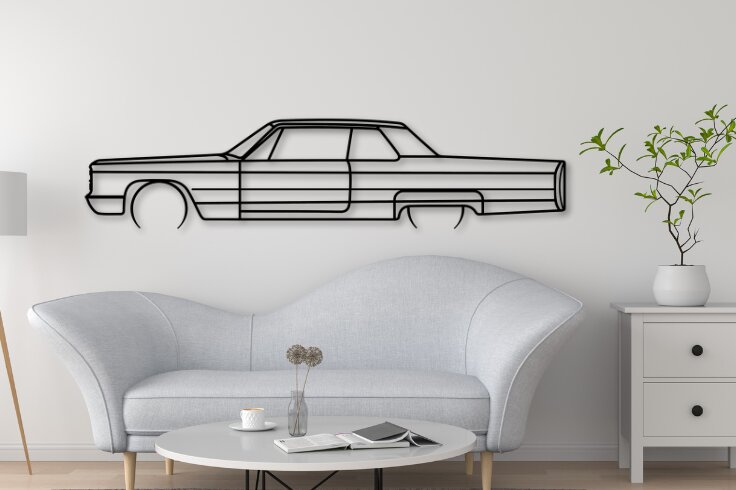 Intra απο ξύλο plywood  Χρώμα wenge 3mm-4mm πάχος - Coupe De Ville 1966 Car Δίασταση 20x20 cm INTRAFABR-68610800