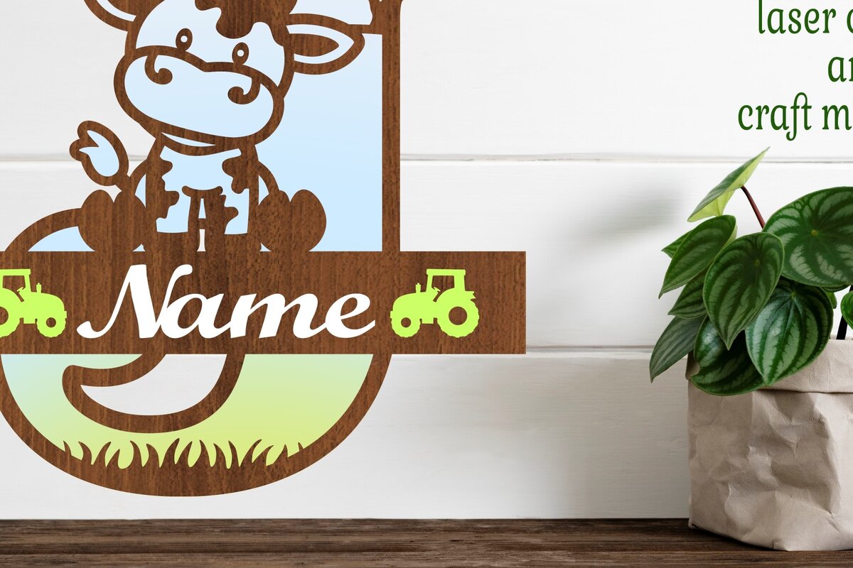 Intra απο ξύλο plywood  Χρώμα wenge 3mm-4mm πάχος - Μονόγραμμα κεφαλαίου αγελάδας Γράμμα J Cut Δίασταση 30x20 cm INTRAFABR-114048586