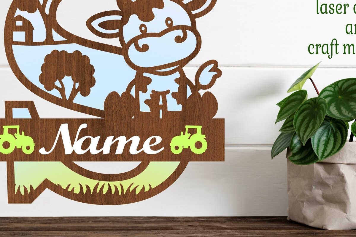 Intra απο ξύλο plywood  Χρώμα wenge 3mm-4mm πάχος - Μονόγραμμα κεφαλαίων αγελάδας Γράμμα S Αποκοπή Δίασταση 30x20 cm INTRAFABR-111685321