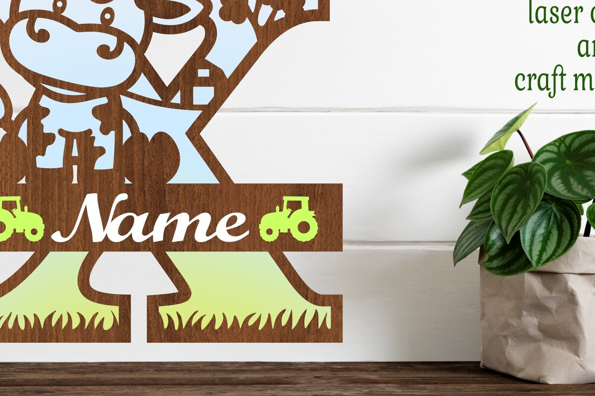 Intra απο ξύλο plywood  Χρώμα wenge 3mm-4mm πάχος - Μονόγραμμα με κεφαλαίο αγελάδα Letter X Cut Δίασταση 30x20 cm INTRAFABR-119891794