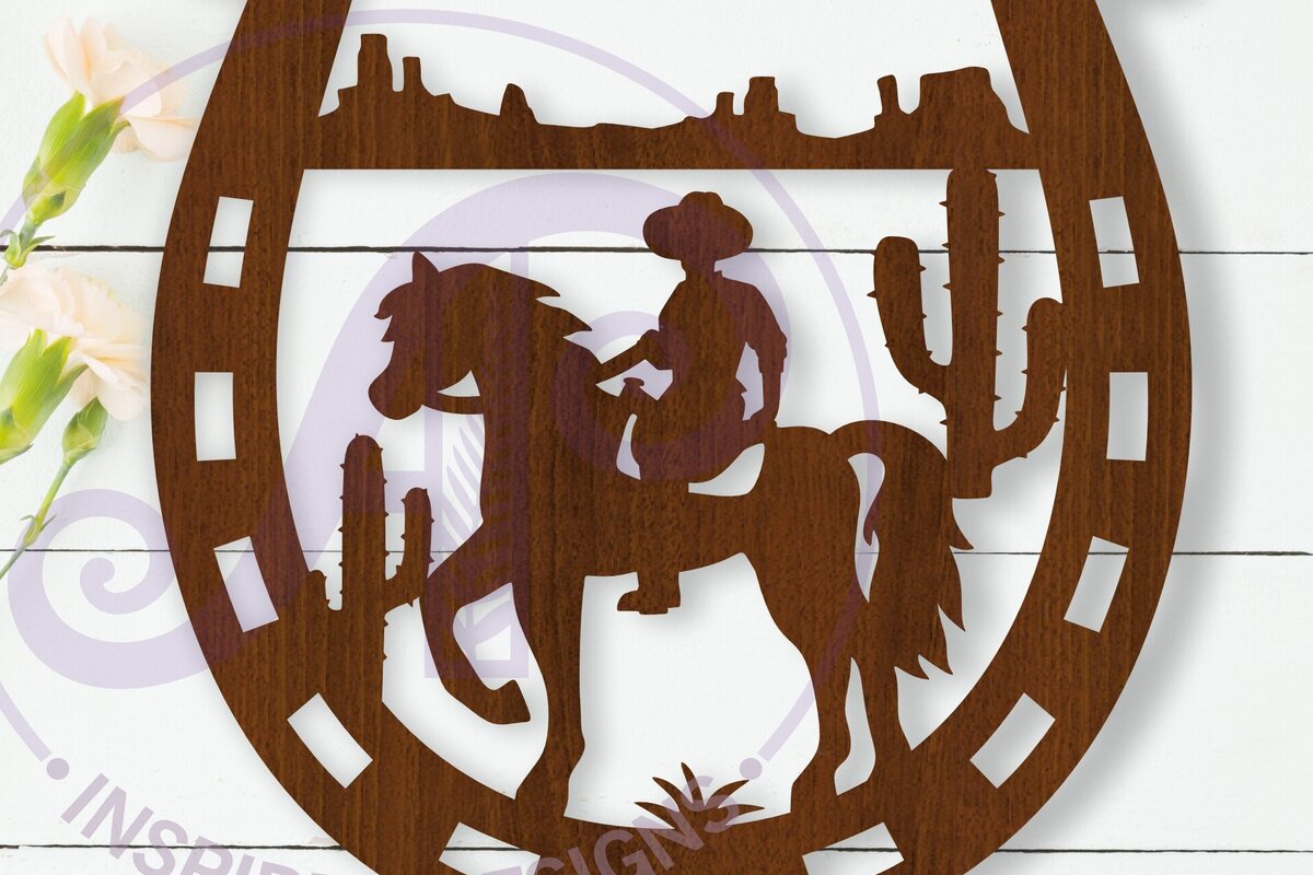 Intra απο ξύλο plywood  Χρώμα wenge 3mm-4mm πάχος - Πινακίδα τέχνης τοίχου παπουτσιών Cowboy Horse, Δίασταση 40x50 cm INTRAFABR-124396872