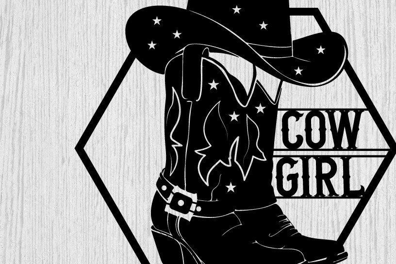 Intra απο ξύλο plywood  Χρώμα wenge 3mm-4mm πάχος - κοπής με λέιζερ ού τοίχου Cowgirl Δίασταση 40x50 cm INTRAFABR-85476935