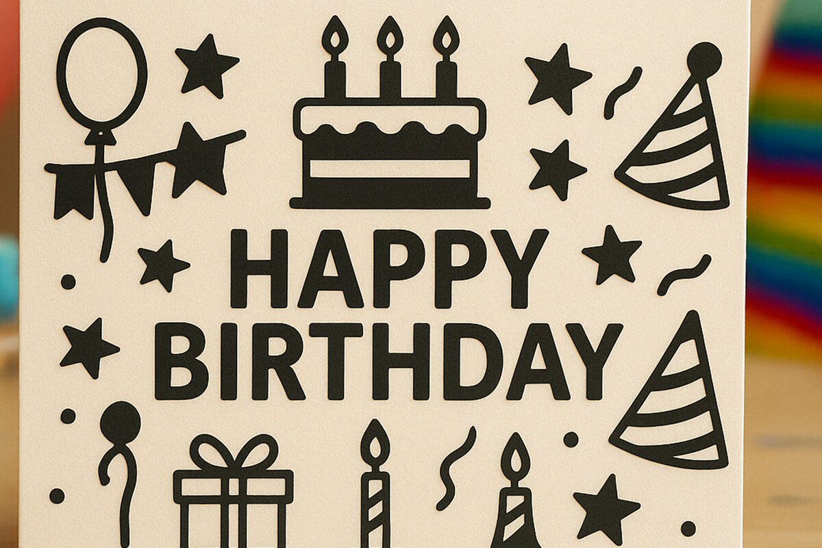 Σετ των 2 Intra απο ξύλο plywood  Χρώμα wenge 3mm-4mm πάχος - Cricut Δωροκάρτα γενεθλίων Cut Δίασταση 4x4 cm INTRAFABR-113392730