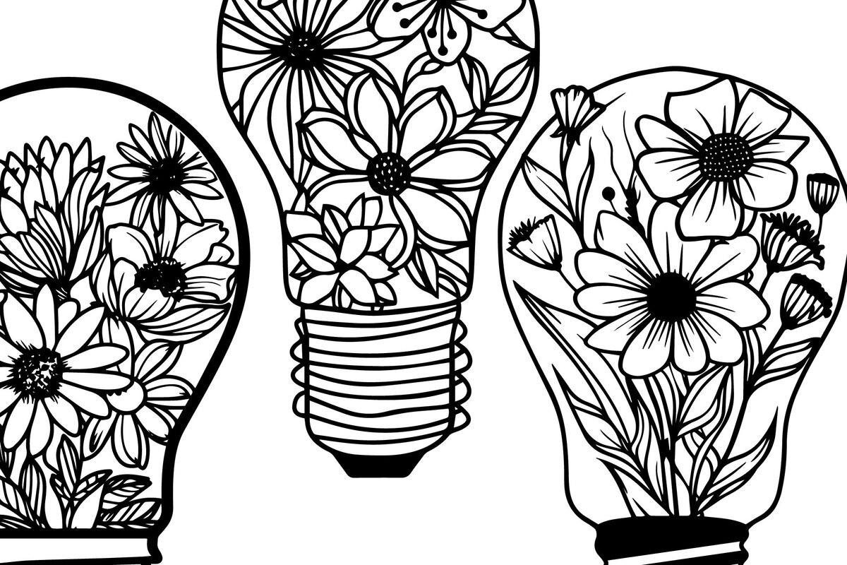 Σετ των 2 Intra απο ξύλο plywood  Χρώμα wenge 3mm-4mm πάχος - Σετ βολβού Cricut με λουλούδια Δίασταση 4x4 cm INTRAFABR-113839357