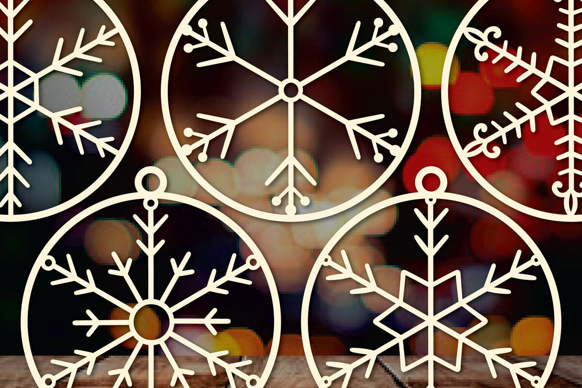 Σετ των 2 Intra απο ξύλο plywood  Χρώμα wenge 3mm-4mm πάχος - Πακέτο Cricut Χριστουγεννιάτικη διακόσμηση Δίασταση 4x4 cm INTRAFABR-121963897