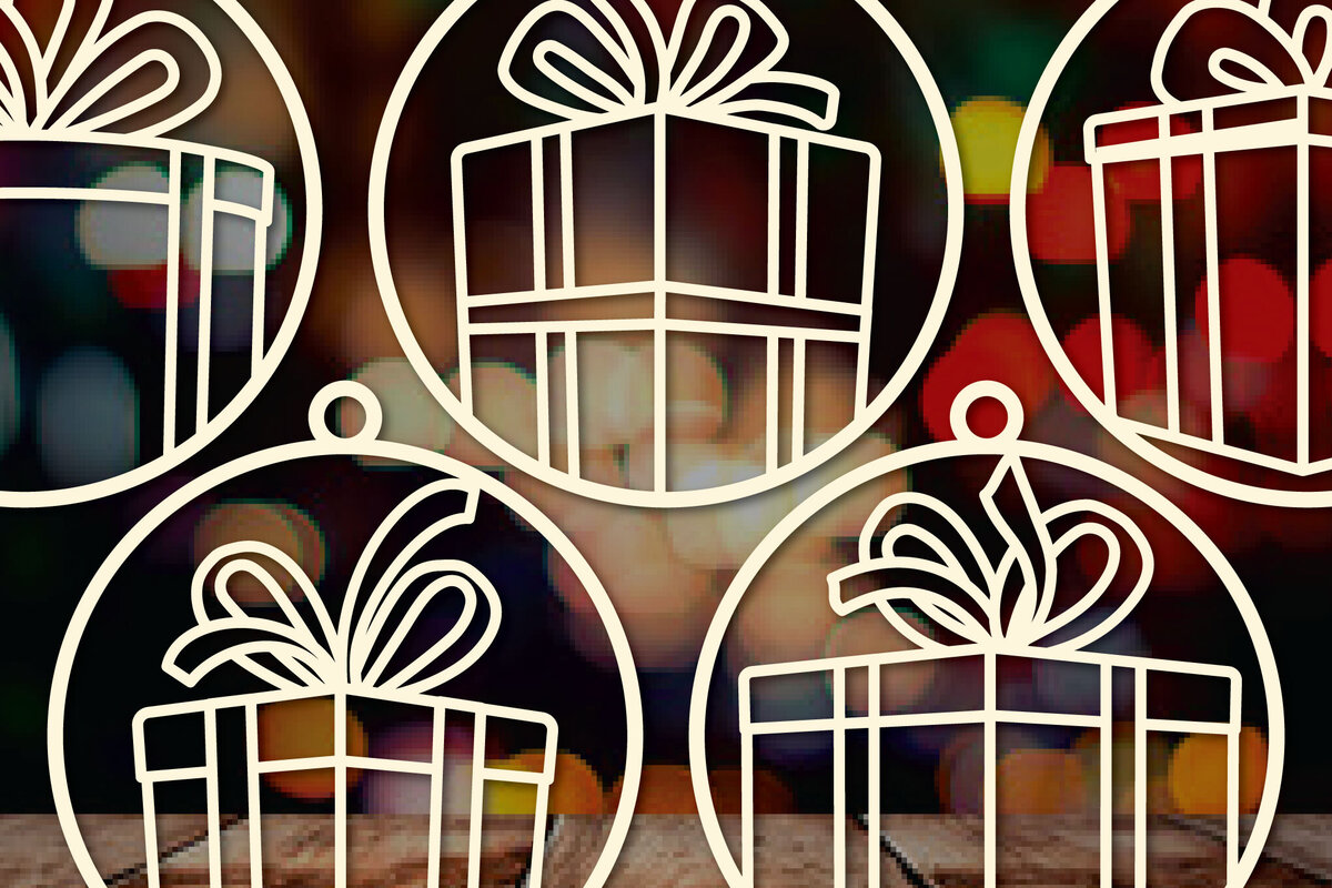 Σετ των 2 Intra απο ξύλο plywood  Χρώμα wenge 3mm-4mm πάχος - Πακέτο Cricut Χριστουγεννιάτικη διακόσμηση Δίασταση 4x4 cm INTRAFABR-7868632