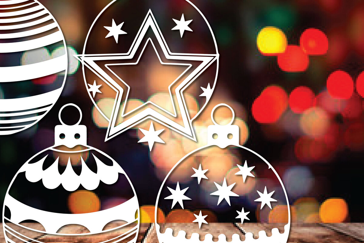 Σετ των 2 Intra απο ξύλο plywood  Χρώμα wenge 3mm-4mm πάχος - Πακέτο Cricut Χριστουγεννιάτικη διακόσμηση Δίασταση 4x4 cm INTRAFABR-114687928