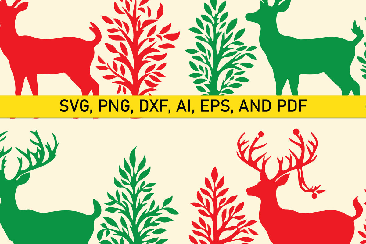 Σετ των 2 Intra απο ξύλο plywood  Χρώμα wenge 3mm-4mm πάχος - Πακέτο Cricut Christmas Deer Δίασταση 4x4 cm INTRAFABR-124385876