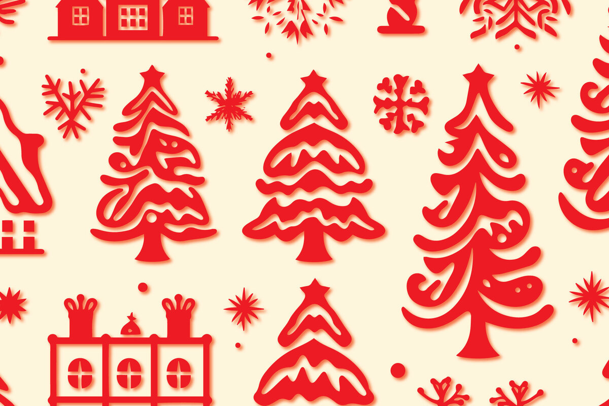 Σετ των 2 Intra απο ξύλο plywood  Χρώμα wenge 3mm-4mm πάχος - Πακέτο Cricut Christmas Element Δίασταση 4x4 cm INTRAFABR-7829962