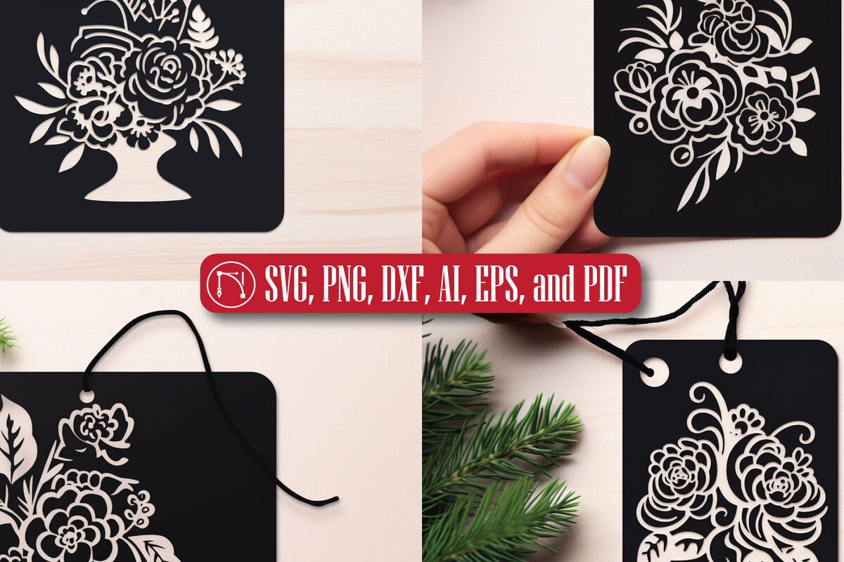 Σετ των 2 Intra απο ξύλο plywood  Χρώμα wenge 3mm-4mm πάχος - Πακέτο με ετικέτα δώρου Χριστουγέννων Cricut Δίασταση 4x4 cm INTRAFABR-114571902