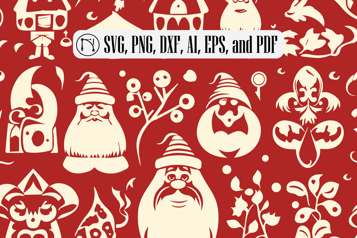 Σετ των 2 Intra απο ξύλο plywood  Χρώμα wenge 3mm-4mm πάχος - Πακέτο Cricut Christmas Gnome Δίασταση 4x4 cm INTRAFABR-7841967