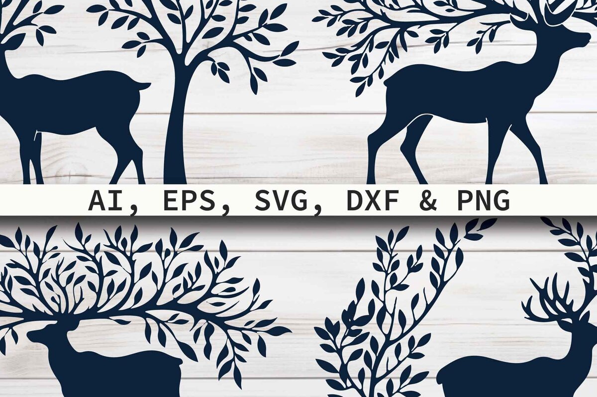 Σετ των 2 Intra απο ξύλο plywood  Χρώμα wenge 3mm-4mm πάχος - Πακέτο Cricut Christmas Reindeer Δίασταση 4x4 cm INTRAFABR-29907388