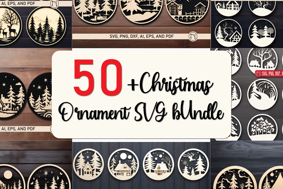 Σετ των 2 Intra απο ξύλο plywood  Χρώμα wenge 3mm-4mm πάχος - Cricut Χριστουγεννιάτικη Σκηνή Στολίδι Bund Δίασταση 4x4 cm INTRAFABR-7628121