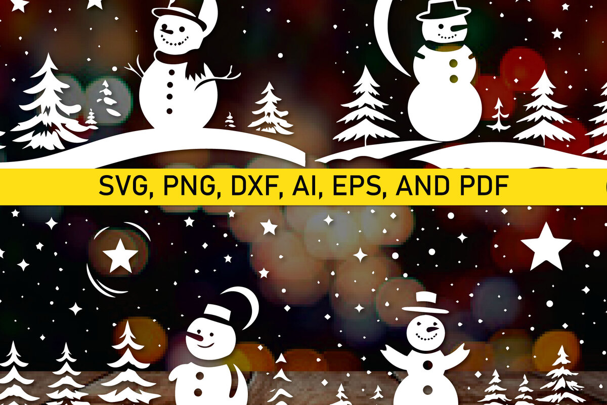 Σετ των 2 Intra απο ξύλο plywood  Χρώμα wenge 3mm-4mm πάχος - Πακέτο Cricut Christmas Snowman Δίασταση 6x6 cm INTRAFABR-114791960