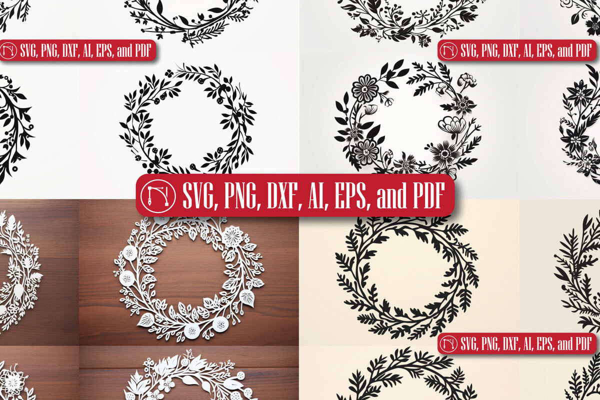 Σετ των 2 Intra απο ξύλο plywood  Χρώμα wenge 3mm-4mm πάχος - Πακέτο Χριστουγεννιάτικου στεφάνου Cricut Δίασταση 6x6 cm INTRAFABR-38593641