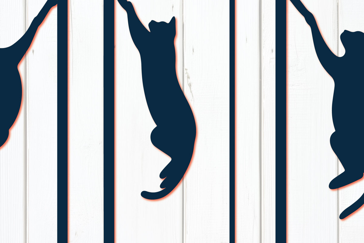 Σετ των 2 Intra απο ξύλο plywood  Χρώμα wenge 3mm-4mm πάχος - Κουφώματα πορτών Cricut με Cat Δίασταση 4x4 cm INTRAFABR-22624657