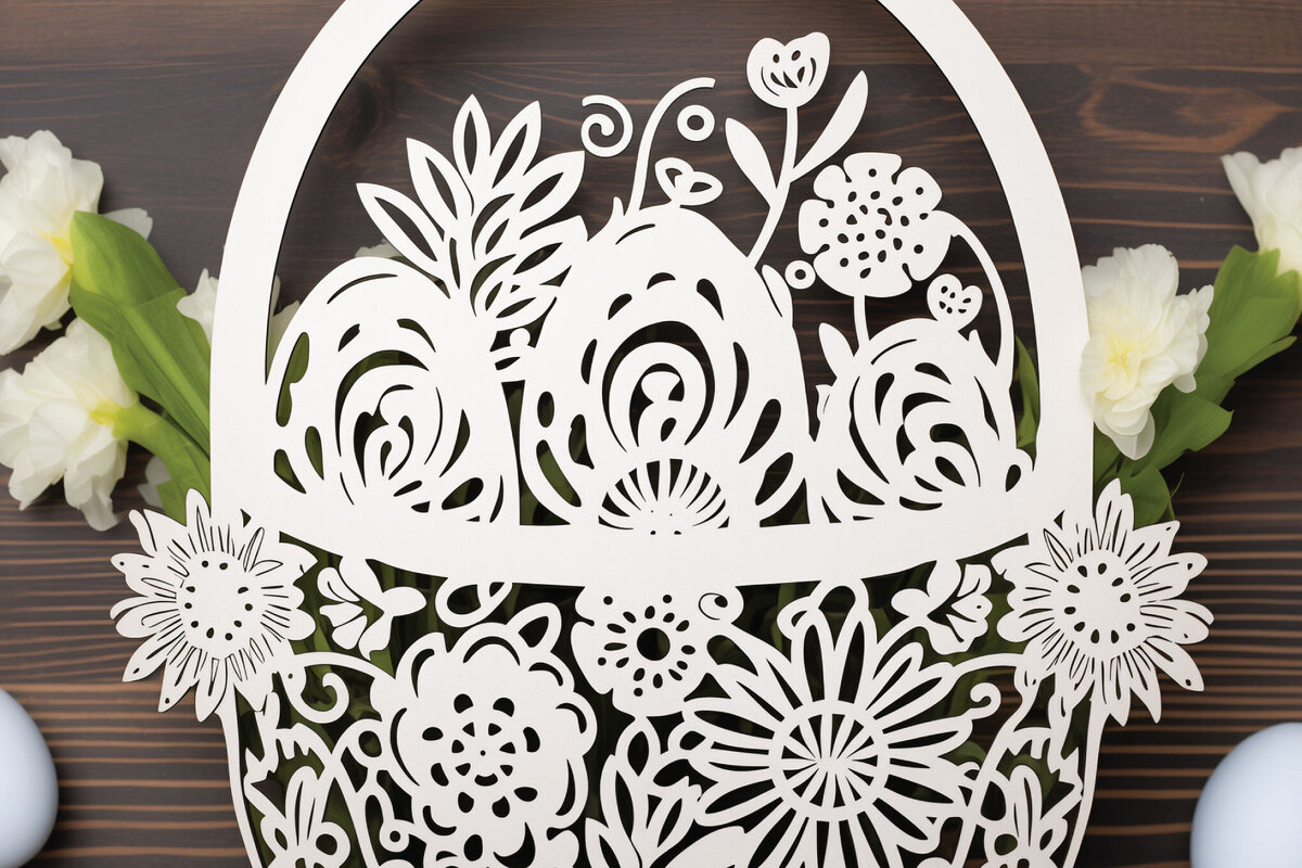 Σετ των 2 Intra απο ξύλο plywood  Χρώμα wenge 3mm-4mm πάχος - Cricut Πασχαλινό καλάθι Papercut Δίασταση 4x4 cm INTRAFABR-123187436