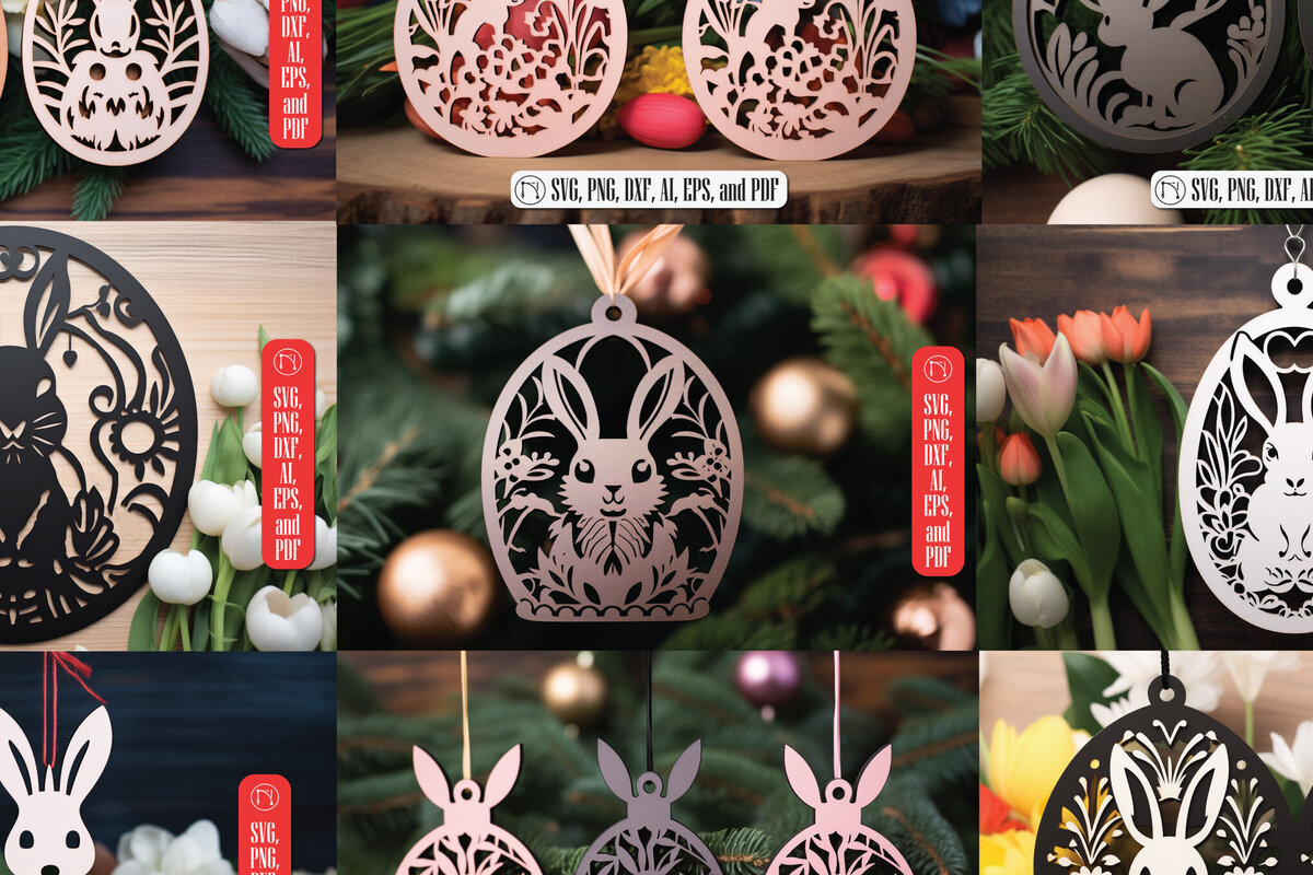 Σετ των 2 Intra απο ξύλο plywood  Χρώμα wenge 3mm-4mm πάχος - Cricut Πασχαλινό Bundle Δίασταση 4x4 cm INTRAFABR-115494155