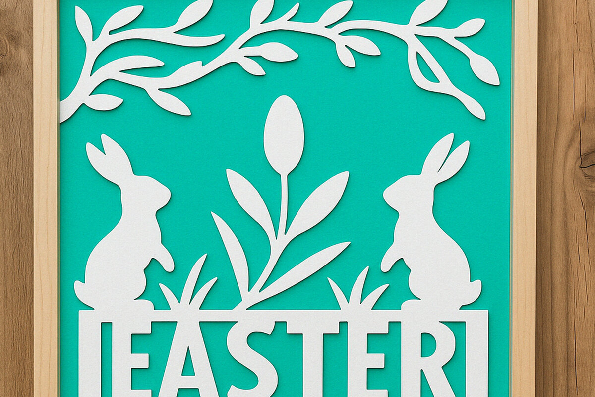 Σετ των 2 Intra απο ξύλο plywood  Χρώμα wenge 3mm-4mm πάχος - Cricut Πασχαλινή διακόσμηση τοίχου Cut Δίασταση 4x4 cm INTRAFABR-69532609