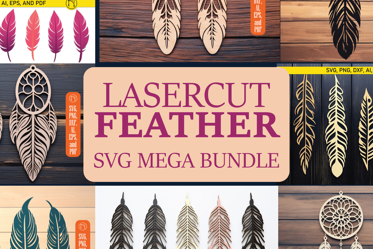 Σετ των 2 Intra απο ξύλο plywood  Χρώμα wenge 3mm-4mm πάχος - Πακέτο Διακόσμηση με φτερά Cricut Δίασταση 4x4 cm INTRAFABR-85390712