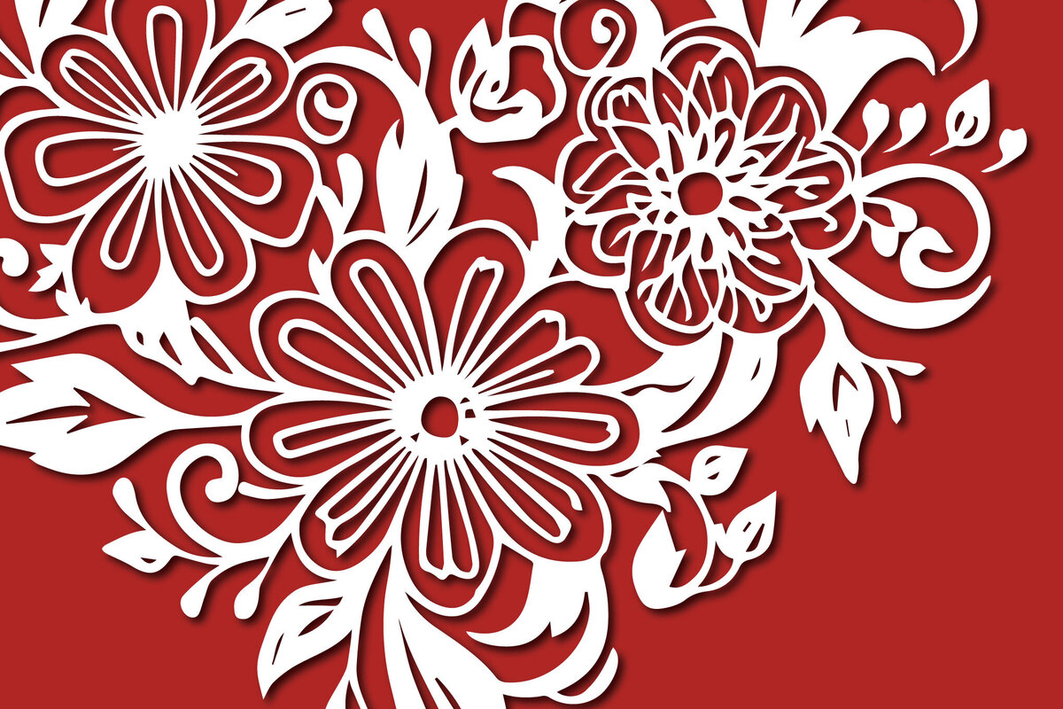 Σετ των 2 Intra απο ξύλο plywood  Χρώμα wenge 3mm-4mm πάχος - Cricut Flower Heart Cut Δίασταση 4x4 cm INTRAFABR-119346094