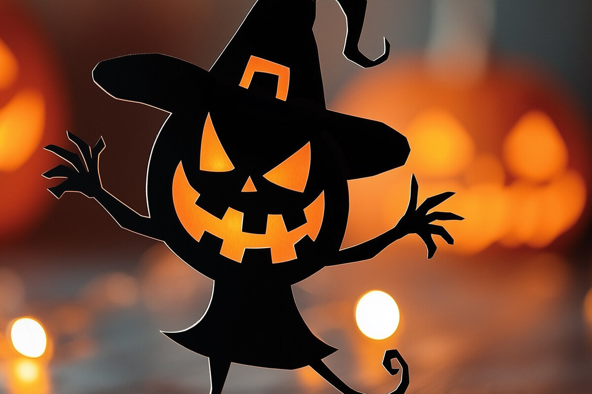 Σετ των 2 Intra απο ξύλο plywood  Χρώμα wenge 3mm-4mm πάχος - Cricut Halloween Χορευτικός Χαρακτήρας Δίασταση 4x4 cm INTRAFABR-37054646