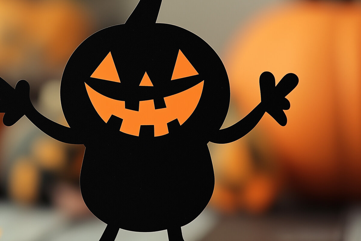 Σετ των 2 Intra απο ξύλο plywood  Χρώμα wenge 3mm-4mm πάχος - Cricut Halloween Χορευτικός Χαρακτήρας Δίασταση 4x4 cm INTRAFABR-28253251