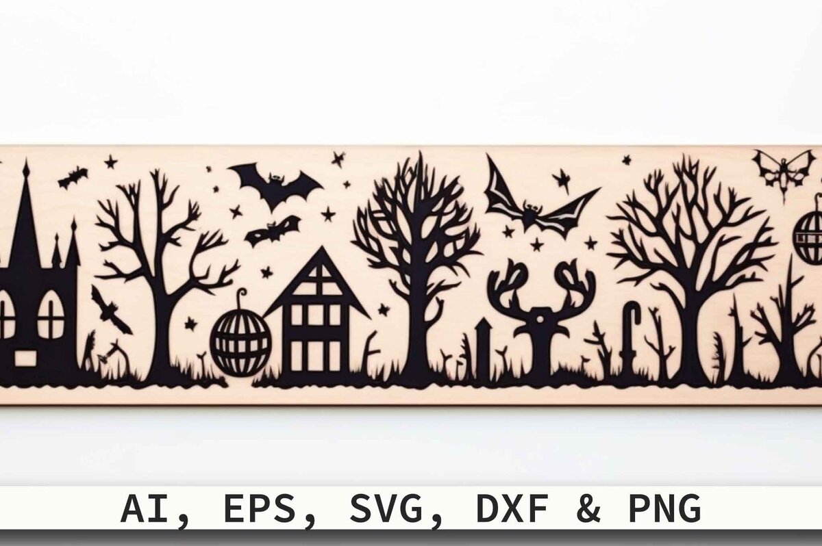 Σετ των 2 Intra απο ξύλο plywood  Χρώμα wenge 3mm-4mm πάχος - Πακέτο Ξύλινων πινακίδων Cricut Halloween Δίασταση 15x15 cm INTRAFABR-24609526