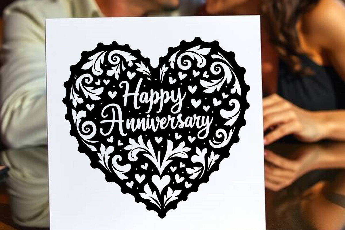 Intra απο ξύλο plywood  Χρώμα wenge 3mm-4mm πάχος - Cricut Happy Anniversary Card Δίασταση 20x20 cm INTRAFABR-83082416