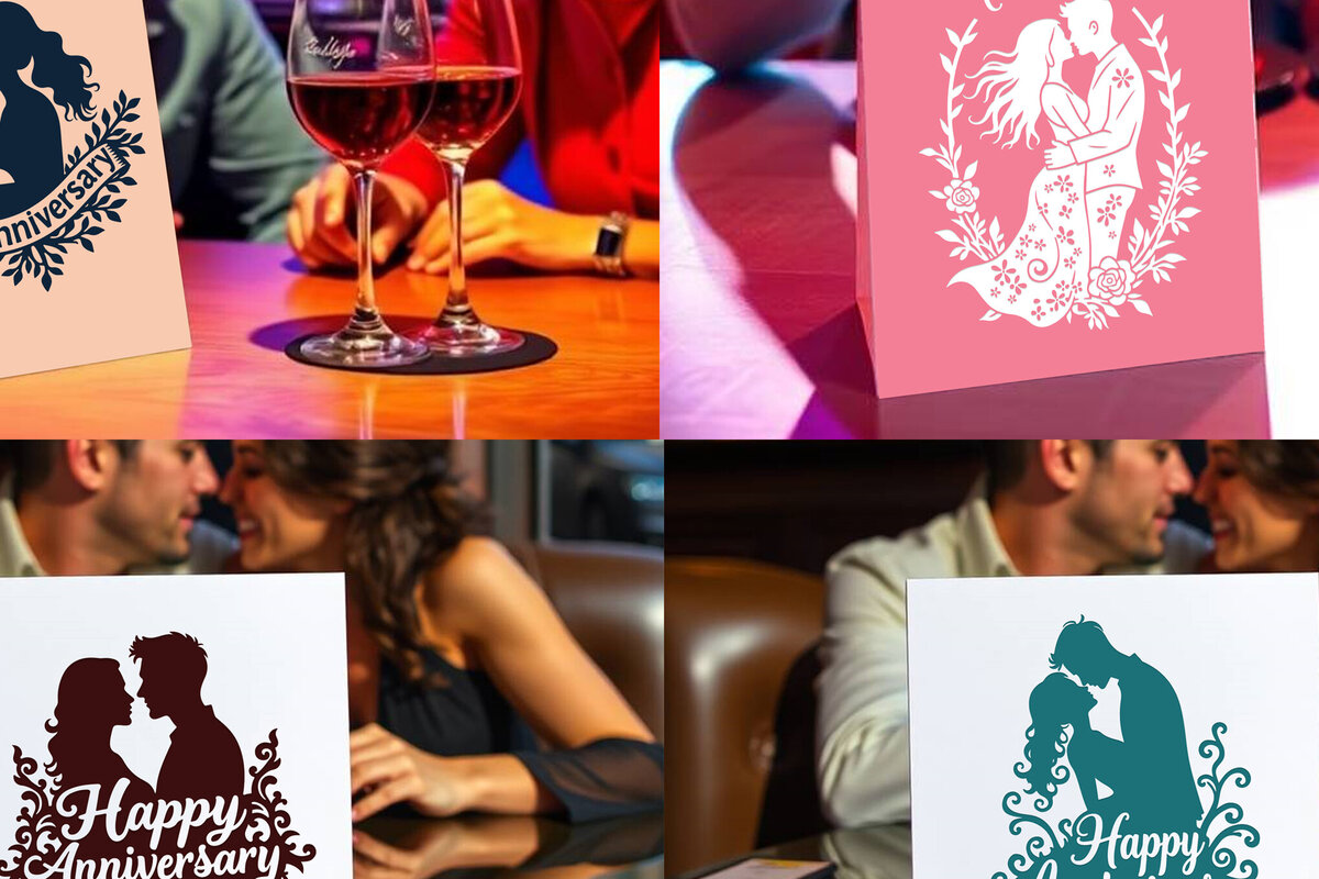 Intra απο ξύλο plywood  Χρώμα wenge 3mm-4mm πάχος - Πακέτο κάρτας Cricut Happy Anniversary Δίασταση 20x20 cm INTRAFABR-87192268