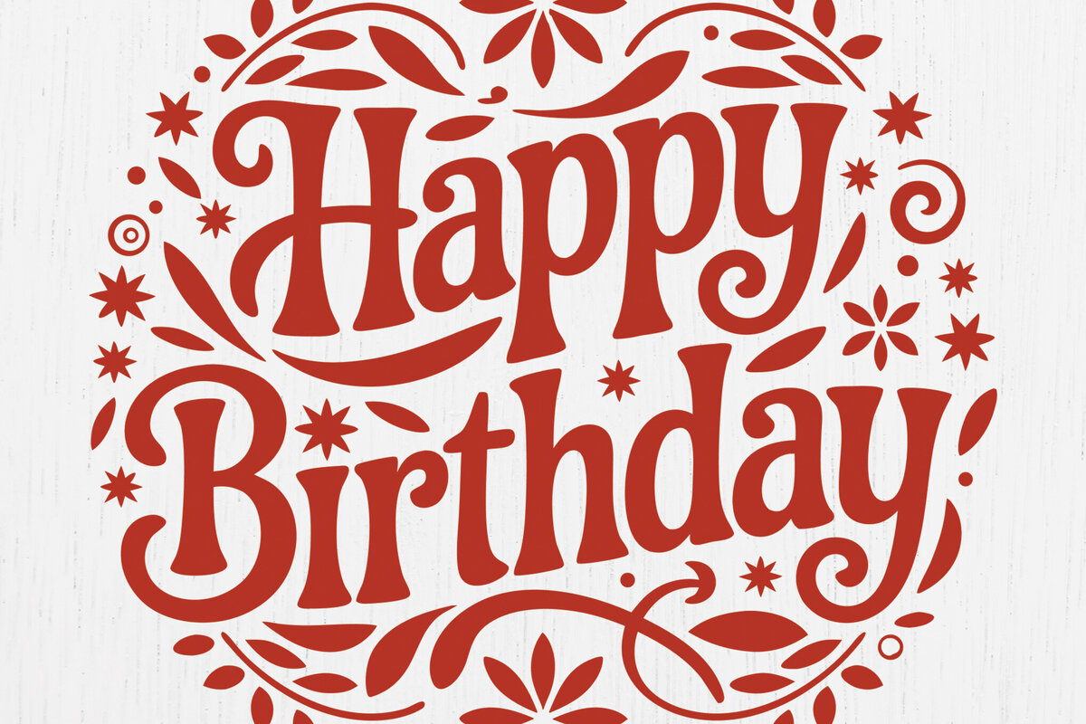 Intra απο ξύλο plywood  Χρώμα wenge 3mm-4mm πάχος - Cricut Happy Birthday Card Design 2 Δίασταση 20x20 cm INTRAFABR-119620453