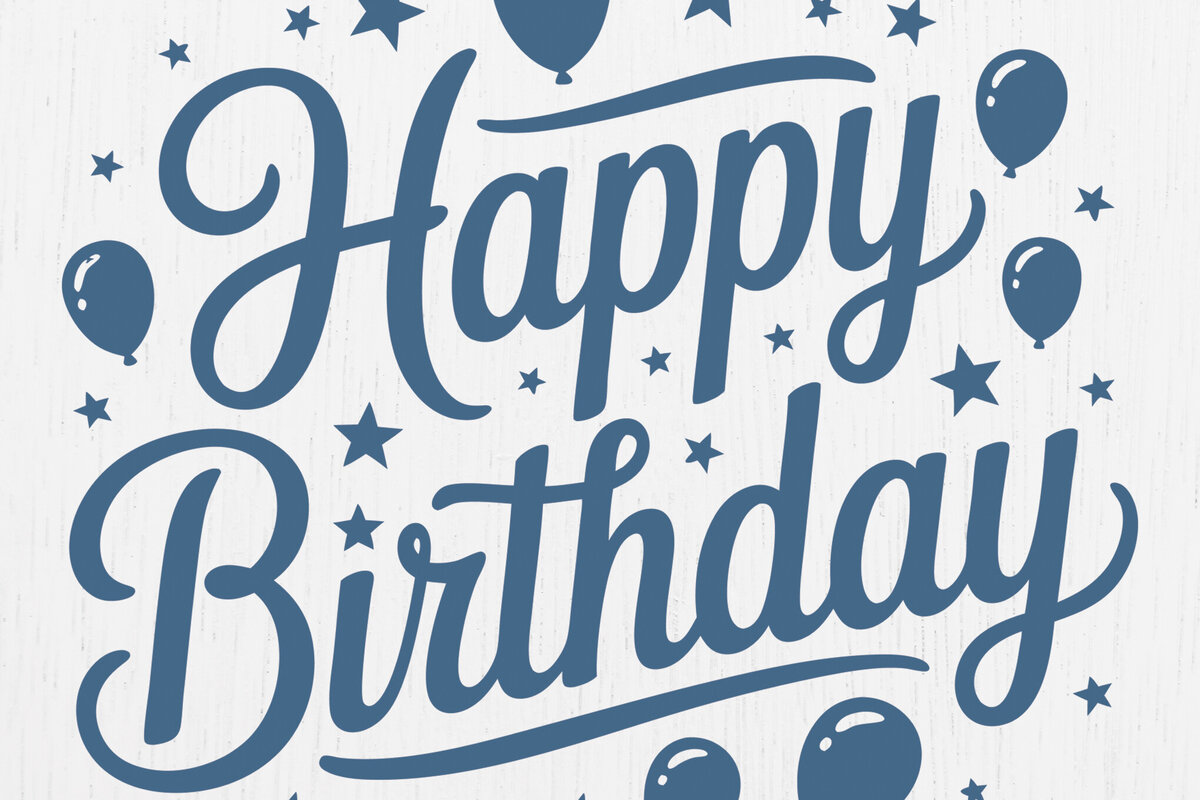 Intra απο ξύλο plywood  Χρώμα wenge 3mm-4mm πάχος - Cricut Happy Birthday Card Design 9 Δίασταση 20x20 cm INTRAFABR-119620706