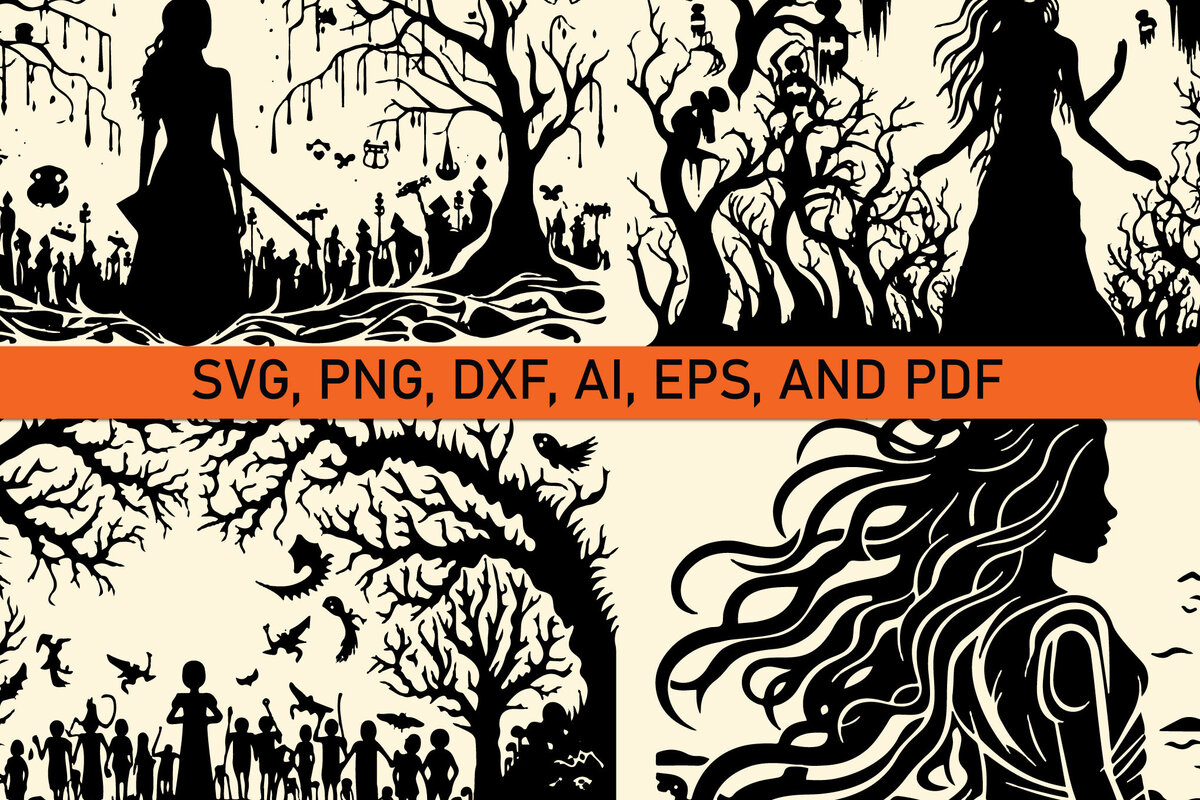 Σετ των 2 Intra απο ξύλο plywood  Χρώμα wenge 3mm-4mm πάχος - Πακέτο Cricut Horror Halloween Δίασταση 15x15 cm INTRAFABR-111742003