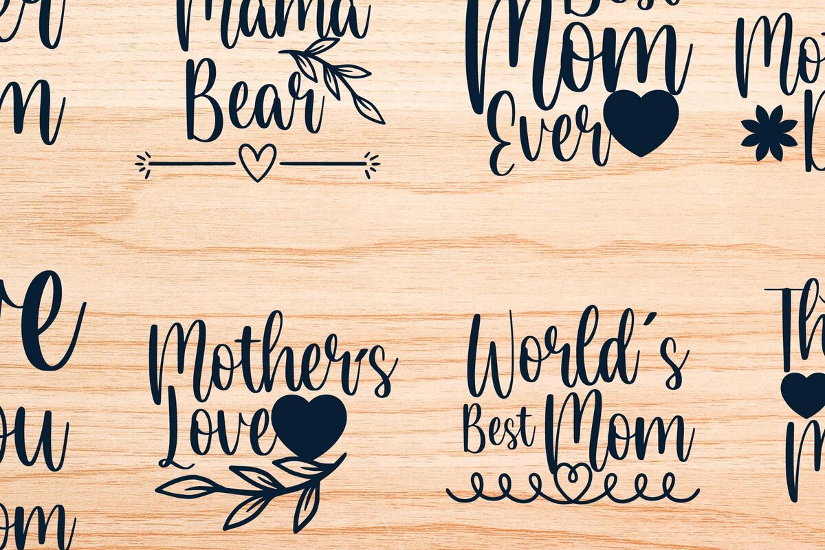 Intra απο ξύλο plywood  Χρώμα wenge 3mm-4mm πάχος - Πακέτο Cricut Many Mother's Day Δίασταση 25x25 cm INTRAFABR-117835736