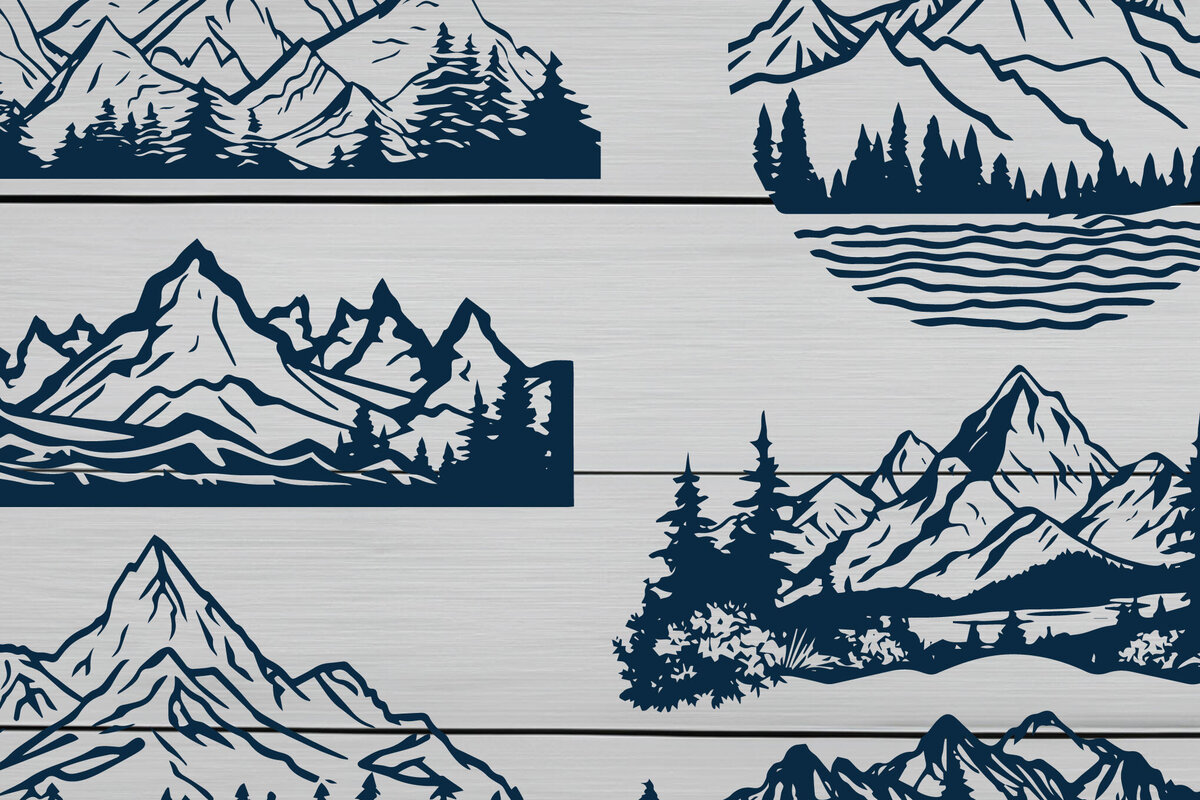 Intra απο ξύλο plywood  Χρώμα wenge 3mm-4mm πάχος - Πακέτο Cricut Mountains Δίασταση 40x50 cm INTRAFABR-112291632