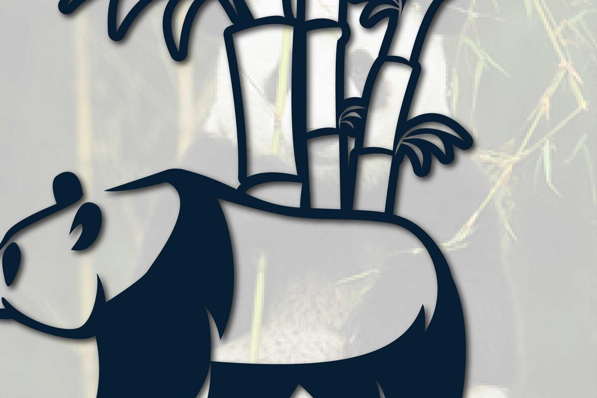 Σετ των 2 Intra απο ξύλο plywood  Χρώμα wenge 3mm-4mm πάχος - Cricut Panda με Bamboo Δίασταση 20x20 cm INTRAFABR-86772000