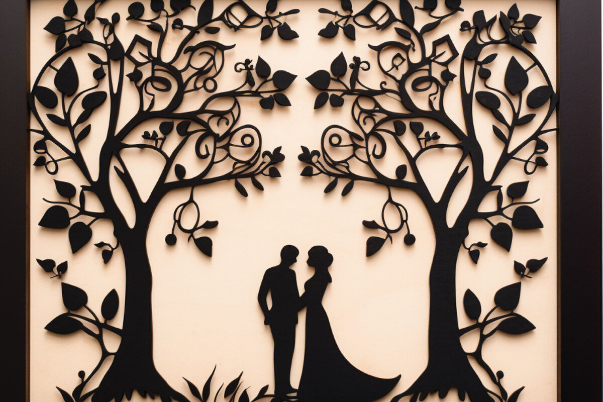 Σετ των 2 Intra απο ξύλο plywood  Χρώμα wenge 3mm-4mm πάχος - Πακέτο Cricut Valentine Decor Δίασταση 4x4 cm INTRAFABR-100383071