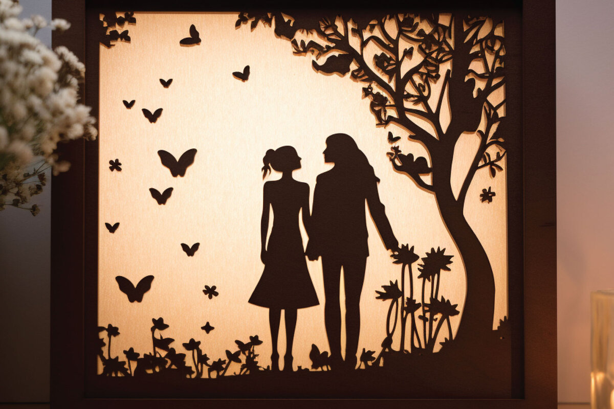 Σετ των 2 Intra απο ξύλο plywood  Χρώμα wenge 3mm-4mm πάχος - Πακέτο Cricut Valentine Decor Δίασταση 4x4 cm INTRAFABR-111385226