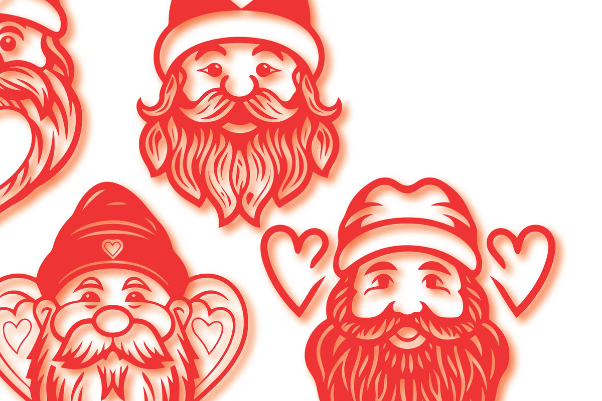 Σετ των 2 Intra απο ξύλο plywood  Χρώμα wenge 3mm-4mm πάχος - Πακέτο Cricut Valentine Gnome Δίασταση 4x4 cm INTRAFABR-39043654