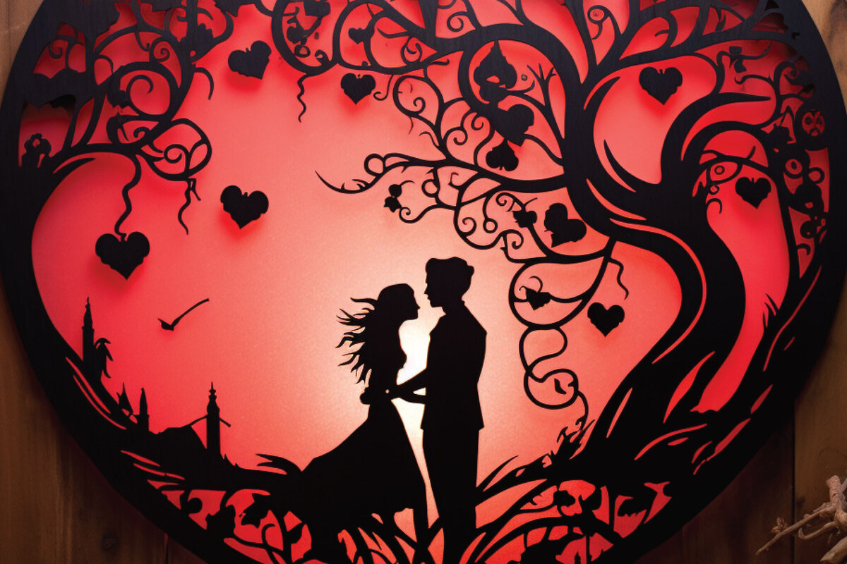 Σετ των 2 Intra απο ξύλο plywood  Χρώμα wenge 3mm-4mm πάχος - Cricut Valentine με λέιζερ Δίασταση 4x4 cm INTRAFABR-110175926