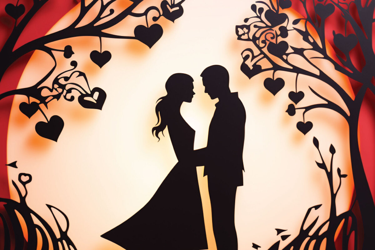 Σετ των 2 Intra απο ξύλο plywood  Χρώμα wenge 3mm-4mm πάχος - Σχέδια Cricut Valentine Δίασταση 4x4 cm INTRAFABR-106252351