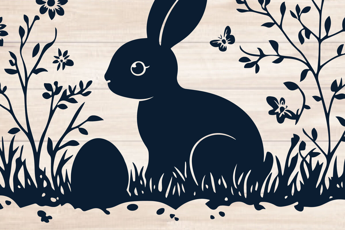 Σετ των 2 Intra απο ξύλο plywood  Χρώμα wenge 3mm-4mm πάχος - Cricut Wildflower Easter Bunny Cut F Δίασταση 4x4 cm INTRAFABR-31677812