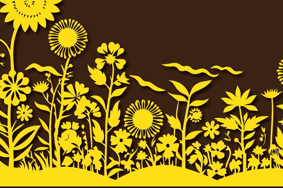 Σετ των 2 Intra απο ξύλο plywood  Χρώμα wenge 3mm-4mm πάχος - Πακέτο Cricut Wildflower Element Δίασταση 4x4 cm INTRAFABR-117547261