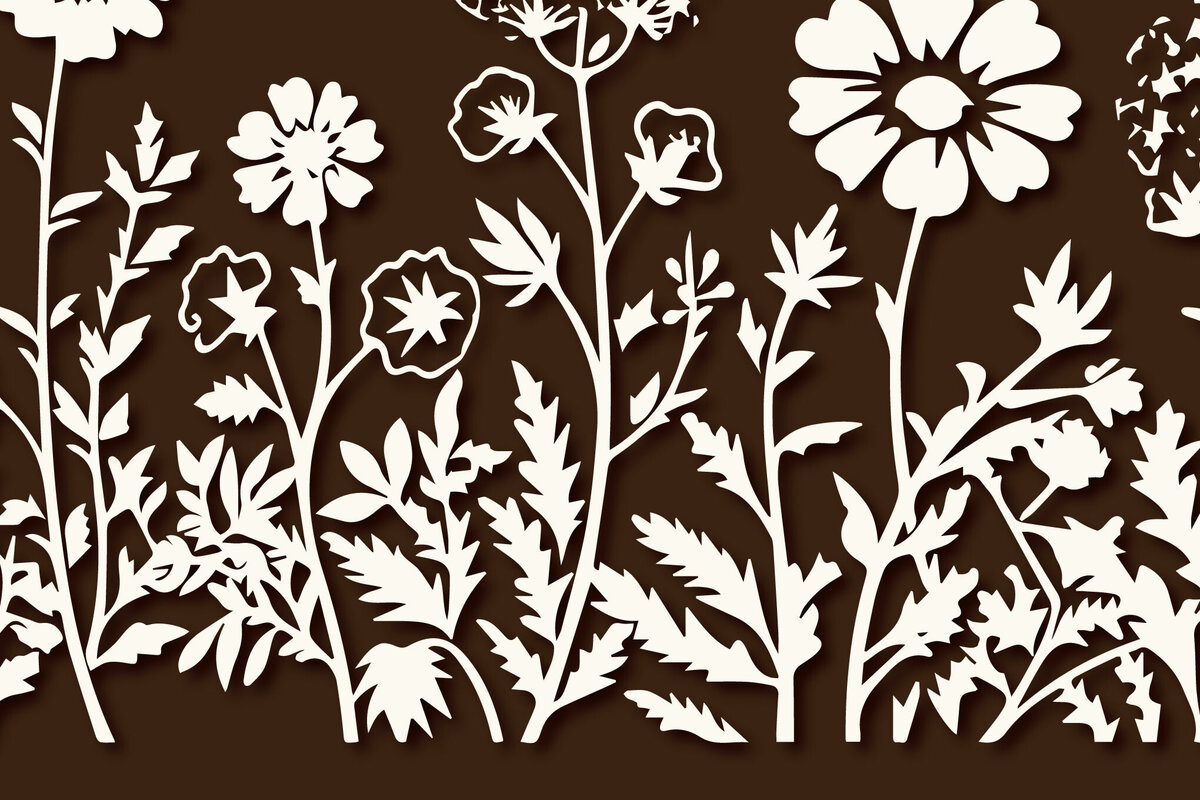 Σετ των 2 Intra απο ξύλο plywood  Χρώμα wenge 3mm-4mm πάχος - Πακέτο Cricut Wildflower Element Δίασταση 4x4 cm INTRAFABR-113396310